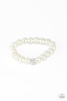 POSHing Your Luck - White Pearl Paparazzi Bracelet