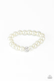 POSHing Your Luck - White Pearl Paparazzi Bracelet