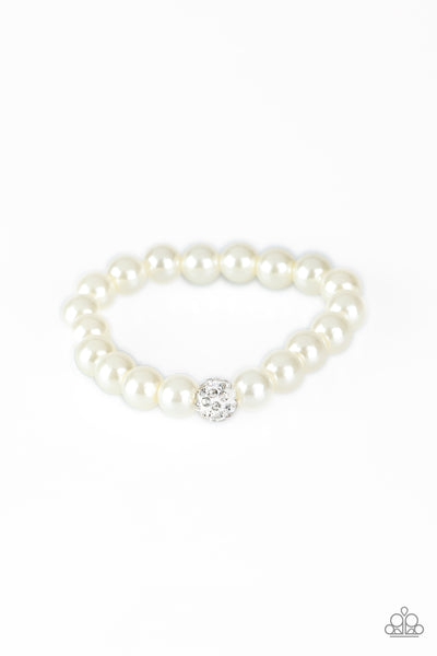 POSHing Your Luck - White Pearl Paparazzi Bracelet