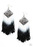 DIP The Scales - Black Paparazzi Earrings