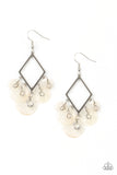 Pomp And Circumstance - White Paparazzi Earrings