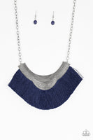 My PHARAOH Lady - Blue Fringe Paparazzi Necklace