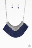 My PHARAOH Lady - Blue Fringe Paparazzi Necklace