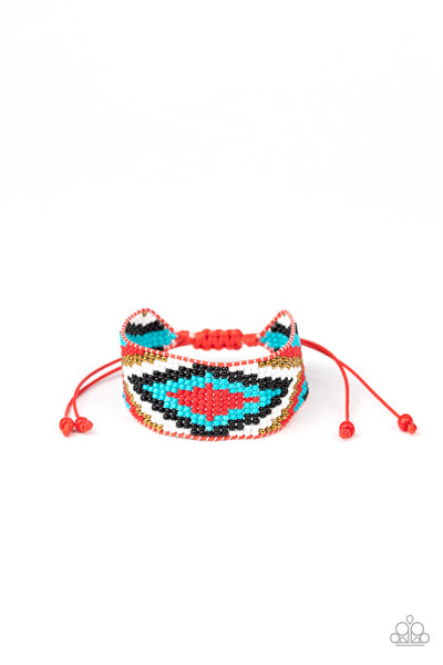 Beautifully Badlands - Red Paparazzi Bracelet