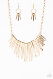 Welcome To The Pack - Gold Paparazzi Necklace