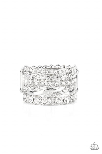 Exclusive Elegance - White Paparazzi Ring