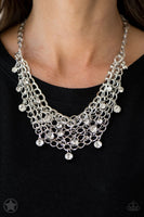 Fishing for Compliments - Silver Paparazzi Blockbuster Necklace