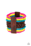 Jamaican Me Jam Multi Color Wood Bracelet