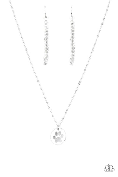 Paparazzi Necklace ~ Think PAW-sitive - Silver