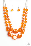 Beach Glam - Orange Paparazzi Necklace