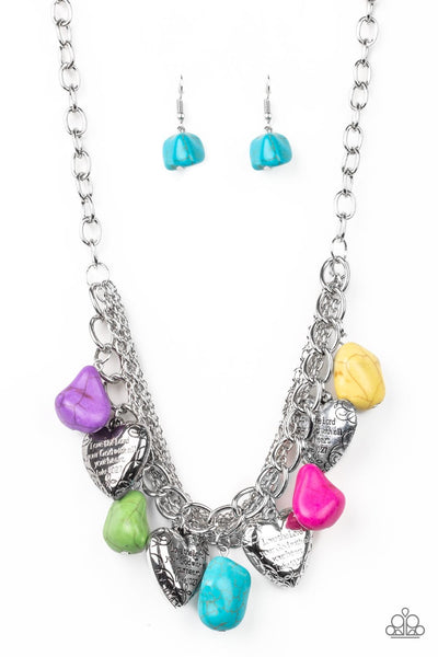 Change of Heart- Multi Paparazzi Charm Necklace