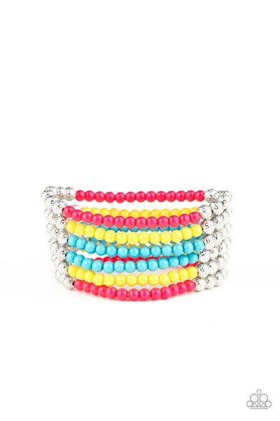 LAYER It On Thick - Multi Bead Paparazzi Bracelet