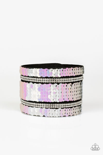 Paparazzi MERMAID Service Bracelet - White/Pink