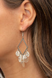 Pomp And Circumstance - White Paparazzi Earrings