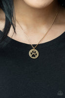 Think PAW-sitive - gold - Paparazzi necklace