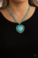 A heart of Stone~ Blue Life of the Party Paparazzi Necklace