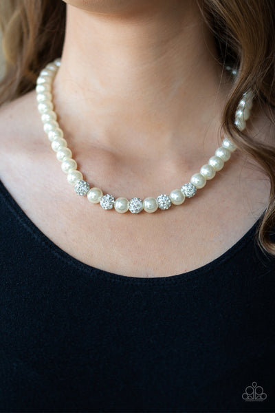 Paparazzi - Soon To Be Mrs. - White Pearl Necklace | Fashion Fabulous  Jewelry