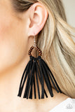 Easy To PerSUEDE - Black Earrings Paparazzi Accessories