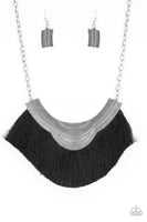 My PHARAOH Lady - Black Fringe Paparazzi Necklace