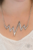 In A Heartbeat - Silver Paparazzi Necklace