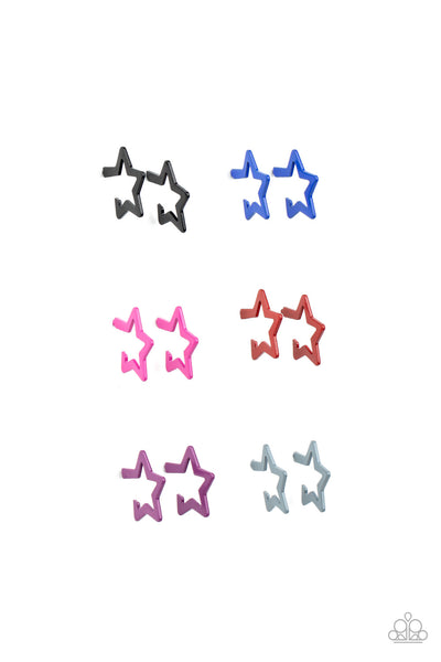 Starlet Shimmer Earrings- Colorful Stars