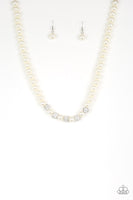 Posh Boss - White Pearl Paparazzi Necklace